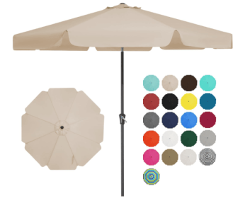 Nix DY All-Iron Vertical Column Umbrella 9-8-38-Beige