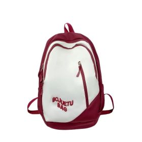 Backpack Fresh And Sweet Backpack New Casual Men's And Women's School Bags (Color: Red)