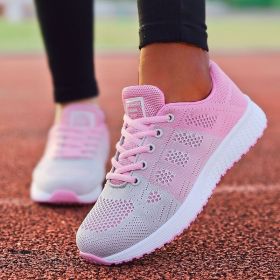 Women Shoes Super Light Sneakers For Women Vulcanize Shoes Sport Basket Femme Walking White Sneakers Women Casual Tenis Feminino (Color: Pink, Shoe Size: 40)